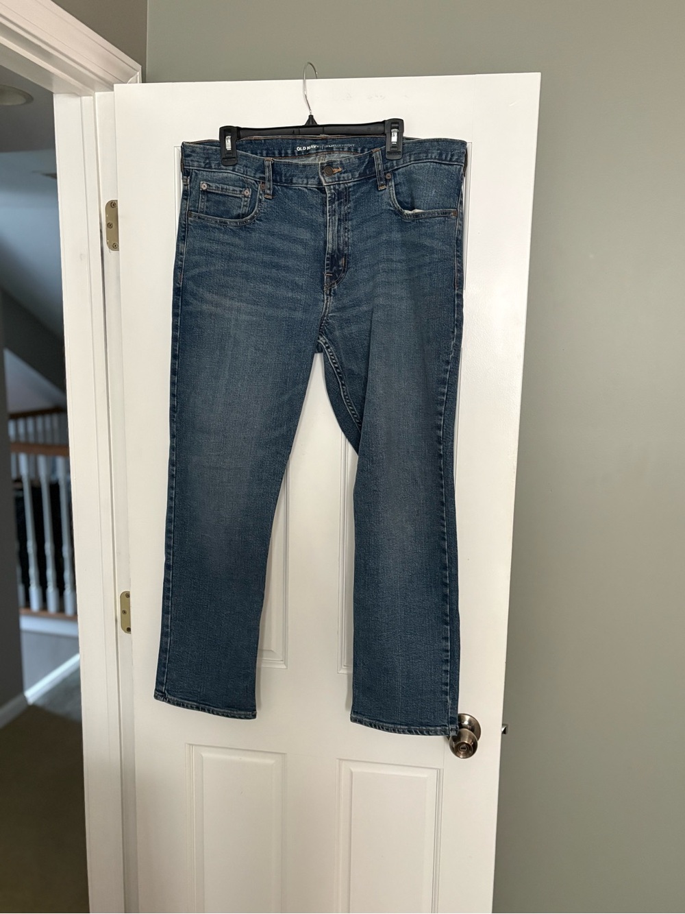 Old Navy Men’s Straight-Leg Jeans in Medium Blue Wash